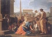 Nicolas Poussin The hl, Famile in Agypten china oil painting reproduction